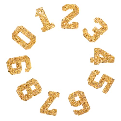 Gatuida 1Satz Zahlen Aufbügel Patch Strass Applikationen für Kleidung Taschen und Accessoires Selbstklebend DIY Handarbeit für Kreative Gestaltung und Reparatur von Gatuida