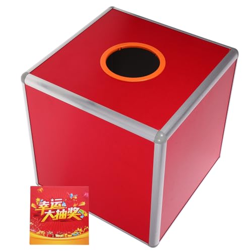 Gatuida 1Stück Aluminiumlegierung Aufbewahrungsbox für Lotteriekugeln Dekorative Werbebox für Spenden Raffles Tipps Farblich Zufällig von Gatuida