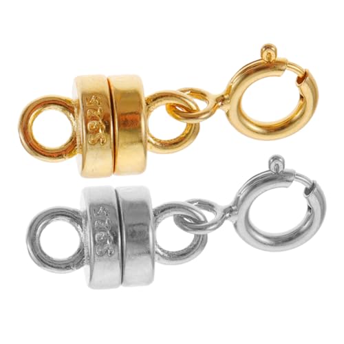 Gatuida 2 Paare Magnetische Verlängerungskette Schmuckverschlüsse Weißgold und Goldfarben Einfaches Ablegen Langlebige Magnetschließe für Halsketten und Armbänder DIY Schmuckzubehör Gatuida 2 Paare Magnetische Verlängerungskette Schmuckverschlüsse Weißgold und Goldfarben Einfaches Ablegen Langlebige Magnetschließe für Halsketten und Armbänder DIY Schmuckzubehör von Gatuida