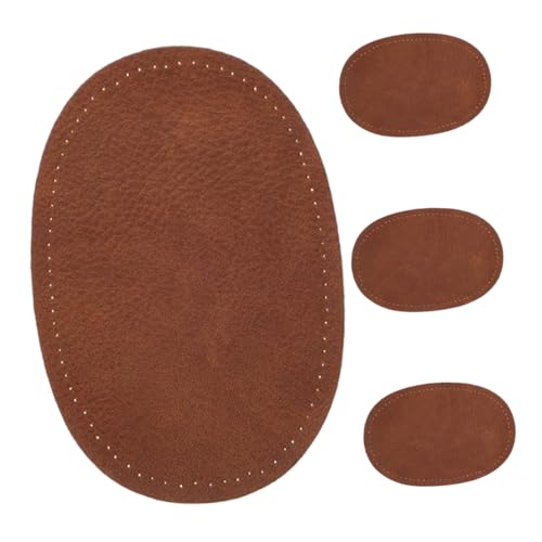 Gatuida 2 Paare Ovale Ellenbogen Patches PU Leder für DIY Kleidung mit Vorgefertigten Löchern zur Reparatur von Pullovern Jacken und Mehr von Gatuida