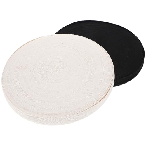 Gatuida 2 Rollen Baumwoll Köperband Schwarz und Naturfarben Herringbone Textur Strapazierfähiges DIY Band für Kleidung Nähen Geschenkverpackung und Heimwerkerarbeiten Gatuida 2 Rollen Baumwoll Köperband Schwarz und Naturfarben Herringbone Textur Strapazierfähiges DIY Band für Kleidung Nähen Geschenkverpackung und Heimwerkerarbeiten von Gatuida