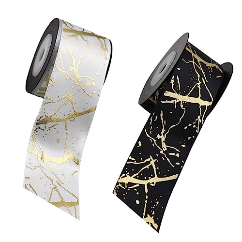 Gatuida 2 Rollen Bronzefarbenes Polyester Geschenkband Hochwertiges DIY Bastelband für Geburtstag Blumen und Geschenkverpackung Festliche Dekoration von Gatuida