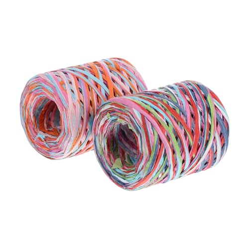 Gatuida 2 Rollen Bunte Raffia Papierschnur DIY Geschenkband zum Basteln und Verpacken Langlebiges Handgeflochtenes Dekoband in Rot und Hellblau Grün für Festliche Deko und Kreativprojekte Gatuida 2 Rollen Bunte Raffia Papierschnur DIY Geschenkband zum Basteln und Verpacken Langlebiges Handgeflochtenes Dekoband in Rot und Hellblau Grün für Festliche Deko und Kreativprojekte von Gatuida