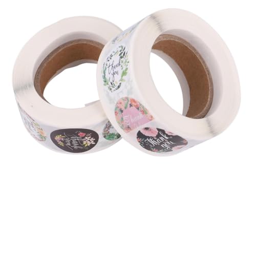 Gatuida 2 Rollen Dankesaufkleber Rund pro Rolle Selbstklebend Blumenmuster DIY Verpackungsaufkleber für Geschenke Party und Backen Starke Haftung Vielseitig für Süßigkeiten und Gatuida 2 Rollen Dankesaufkleber Rund pro Rolle Selbstklebend Blumenmuster DIY Verpackungsaufkleber für Geschenke Party und Backen Starke Haftung Vielseitig für Süßigkeiten und von Gatuida