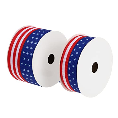 Gatuida 2 Rollen Dekoratives Geschenkband Polyesterband mit Patriotischem Stern und Flaggenmotiv Breit Yards Lang Vielseitig Einsetzbar für Party und Geschenkverpackungen Gatuida 2 Rollen Dekoratives Geschenkband Polyesterband mit Patriotischem Stern und Flaggenmotiv Breit Yards Lang Vielseitig Einsetzbar für Party und Geschenkverpackungen von Gatuida