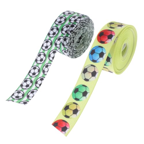 Gatuida 2 Rollen Fußball Dekorationsband für DIY Bastelprojekte Geschenkverpackung und Heimdekoration Strapazierfähig und Einfach zu Schneiden von Gatuida