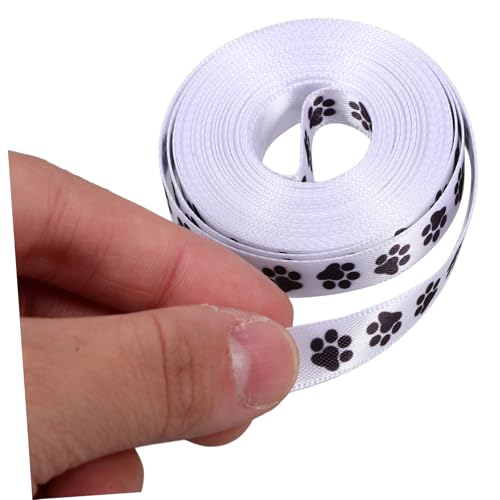 Gatuida 2 Rollen Geschenkband mit Hundepfotenmotiv Breit Lang Polyester Schleifenband für Basteln Geschenkverpackung Haustier Pfotenabdruck Dekoration Gatuida 2 Rollen Geschenkband mit Hundepfotenmotiv Breit Lang Polyester Schleifenband für Basteln Geschenkverpackung Haustier Pfotenabdruck Dekoration von Gatuida