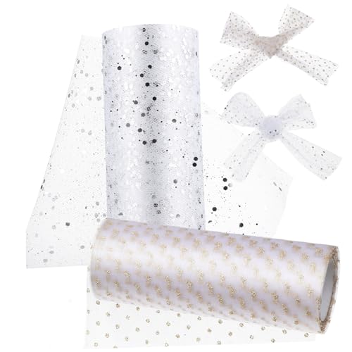 Gatuida 2 Rollen Glitzer Tüllstoff Yards Yards Sechseckige Pailletten Organza mit Qq Punkten Vielseitiger Hochzeit Deko Stoff für DIY Party Basteln Tischschmuck Kostüme Gatuida 2 Rollen Glitzer Tüllstoff Yards Yards Sechseckige Pailletten Organza mit Qq Punkten Vielseitiger Hochzeit Deko Stoff für DIY Party Basteln Tischschmuck Kostüme von Gatuida