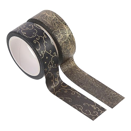 Gatuida 2 Rollen Hot Stamping Klebeband Handgerissenes DIY Scrapbooking Tape mit Goldmuster Dekoratives Bastelband für Planer Tagebücher Geschenkverpackung Gatuida 2 Rollen Hot Stamping Klebeband Handgerissenes DIY Scrapbooking Tape mit Goldmuster Dekoratives Bastelband für Planer Tagebücher Geschenkverpackung von Gatuida