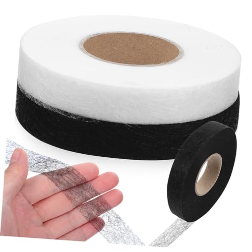 Gatuida 2 Rollen Saumband Säumen Nähband Für Säume Einseitig Nähen Textilklebeband Schmelzbare Einlage Nähzubehör Aus Baumwolle Saumklebebänder Doppelseitiges Gewebeband Stoffband Vlies von Gatuida