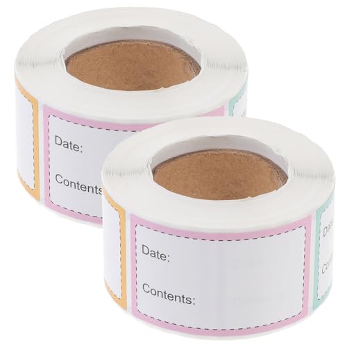 Gatuida 2 Rollen Selbstklebende Lebensmittel etiketten für Behälter Gefrieretiketten zum Beschriften Abziehbare Aufkleber für Gefriergut Praktische Kühlschrank aufbewahrung Leicht Haftend Gatuida 2 Rollen Selbstklebende Lebensmittel etiketten für Behälter Gefrieretiketten zum Beschriften Abziehbare Aufkleber für Gefriergut Praktische Kühlschrank aufbewahrung Leicht Haftend von Gatuida