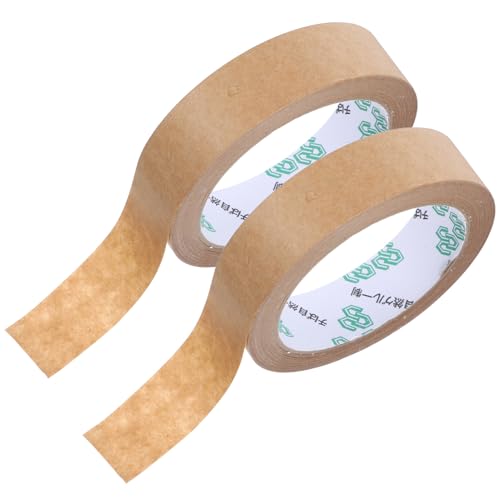 Gatuida 2 Rollen Selbstklebendes Papier klebeband Schreibbar Verpackungsband Kraftpapier Paketband Vielseitig für Umzugskartons Büro und Versand Schwer Haftend Langlebig von Gatuida