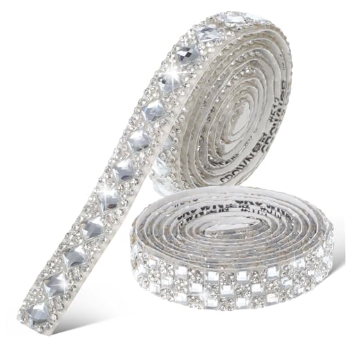 Gatuida 2 Rollen Strassband Streifen Handwerk funkeln selbstklebende Strasssteine Kleidung Strass-Seil Strassgürtel für Damen Strassgürtel für Kleid Klebstoff -Strasssteine Glas Silber Gatuida 2 Rollen Strassband Streifen Handwerk funkeln selbstklebende Strasssteine Kleidung Strass-Seil Strassgürtel für Damen Strassgürtel für Kleid Klebstoff -Strasssteine Glas Silber von Gatuida