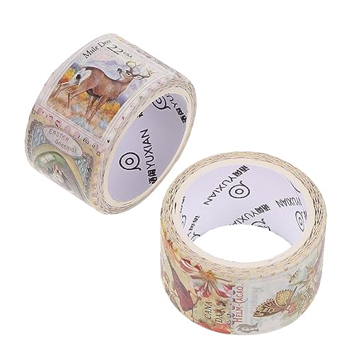 Gatuida 2 Rollen Vintage Washi Tape Retro Muster Dekoratives Klebeband für Notizbuch Scrapbooking DIY Basteln Sticker Kompakt und Tragbar Gatuida 2 Rollen Vintage Washi Tape Retro Muster Dekoratives Klebeband für Notizbuch Scrapbooking DIY Basteln Sticker Kompakt und Tragbar von Gatuida