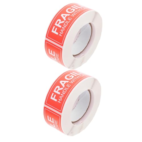 Gatuida 2 Rollen Warnetiketten Versandaufkleber Fragile Aufkleber Selbstklebend Rot Warnaufkleber Handle With Care Etiketten für Verpackung und Versand Gatuida 2 Rollen Warnetiketten Versandaufkleber Fragile Aufkleber Selbstklebend Rot Warnaufkleber Handle With Care Etiketten für Verpackung und Versand von Gatuida