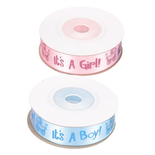 Gatuida 2 Rollen Waschbares Satin Geschenkband in Blau und Rosa für Taufe Party Dekoration DIY Bastelbedarf und Geschenkverpackung Gatuida 2 Rollen Waschbares Satin Geschenkband in Blau und Rosa für Taufe Party Dekoration DIY Bastelbedarf und Geschenkverpackung von Gatuida