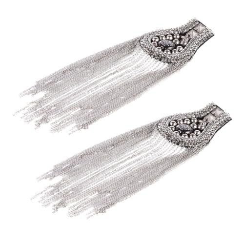 Gatuida 2 STÜCK Teiliges Epaulett Quasten Nickelfreies Legierungs Korrosionsbeständig Elegante Schulterbroschen für Damen und Herren Modisches Accessoire für Kostüme und Alltagskleidung von Gatuida