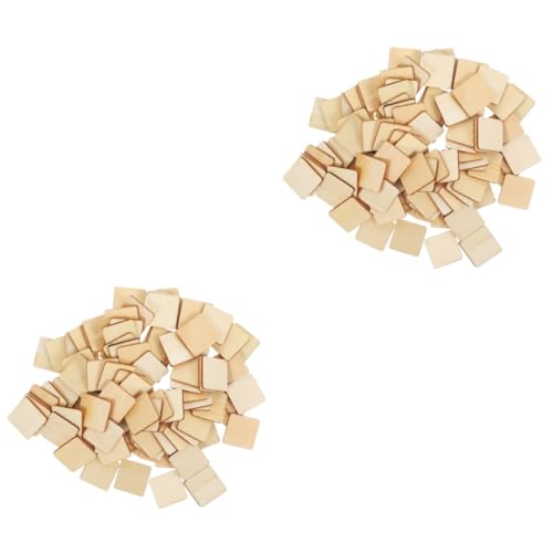 Gatuida 2 Sätze Diy Holzplatten Quadratische Holzblöcke Für Kreative Bastelprojekte Unvollendete Holzstücke Zum Bemalen Und Dekorieren Für Erwachsene 100 Stück * 2 von Gatuida