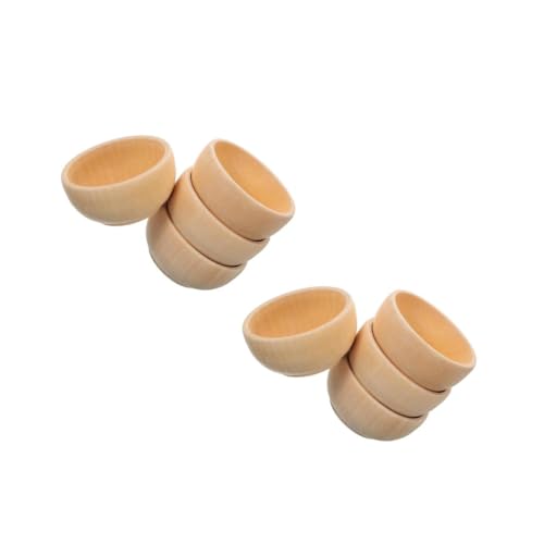 Gatuida 2 Sätze Diy Holzschalen Set Teilig Leere Holzschalen Für Kreative Bastelprojekte Für Mikrolandschaftsdekoration Und Handarbeiten 4 Stück * 2 von Gatuida