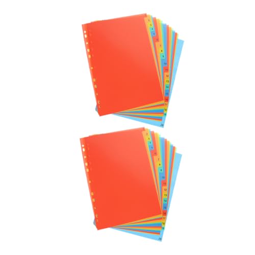 Gatuida 2 Sätze Register Trennblätter mit Löchern Farbige Indexseiten für Ordner Loseblattfähige Dokumententrenner Kompatibel mit Standard Ringbüchern Vielseitig für Büro und Schule Gatuida 2 Sätze Register Trennblätter mit Löchern Farbige Indexseiten für Ordner Loseblattfähige Dokumententrenner Kompatibel mit Standard Ringbüchern Vielseitig für Büro und Schule von Gatuida