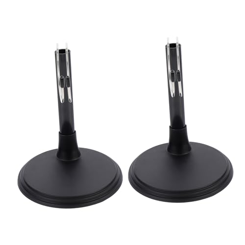 Gatuida 2 Sätze stehend Stehen Figure Stand doll Accessories Spielzeugständer für Kinderzimmer Figurenzubehör Puppenständer Inhaber Steht Puppenregale Puppenbasis Plastik Black von Gatuida