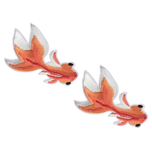 Gatuida 2 Stk. Goldfisch Stickerei Aufnäher zum Aufbügeln Große Kleidung Reparatur Patches DIY Nähzubehör für Jacken Rucksäcke Selbstklebende Applikationen für Textilien Erwachsene Gatuida 2 Stk. Goldfisch Stickerei Aufnäher zum Aufbügeln Große Kleidung Reparatur Patches DIY Nähzubehör für Jacken Rucksäcke Selbstklebende Applikationen für Textilien Erwachsene von Gatuida