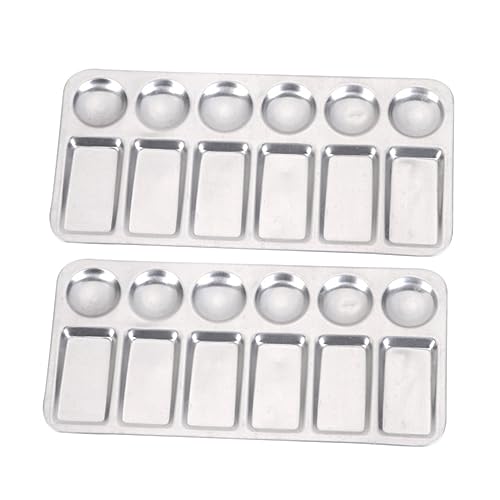 Gatuida 2 Stück Aluminium Malpalette Wasserfarben Acrylfarben und Pigmenten Leicht und Langlebig für Künstler und Bastelprojekte Gatuida 2 Stück Aluminium Malpalette Wasserfarben Acrylfarben und Pigmenten Leicht und Langlebig für Künstler und Bastelprojekte von Gatuida