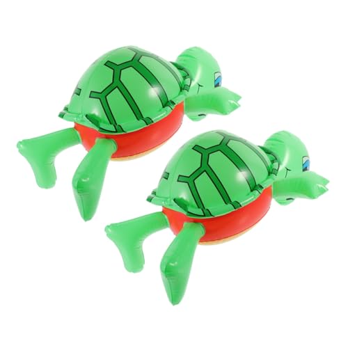 Gatuida 2 Stück Aufblasbare PVC Schildkröten Ballons Realistische Wasser Spielzeuge für Pool Party Dekoration Meerestier Thema Wiederverwendbar Robust von Gatuida