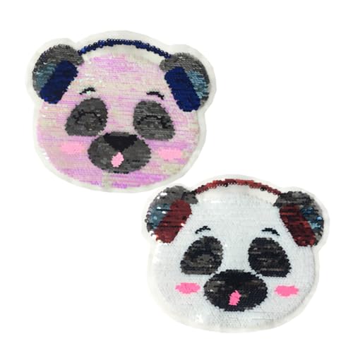 Gatuida 2 Stück Bestickte Panda Stoffaufnäher mit Wendbaren Farbwechsel Perlen Teiliges Langlebige Cartoon Ohrhörer Stickerei Patches für Kleidung und Accessoires Gatuida 2 Stück Bestickte Panda Stoffaufnäher mit Wendbaren Farbwechsel Perlen Teiliges Langlebige Cartoon Ohrhörer Stickerei Patches für Kleidung und Accessoires von Gatuida