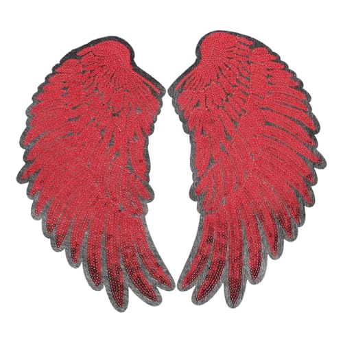 Gatuida 2 Stück Bestickter Pailletten Aufnäher Engel Flügel Mittelgroß Rot zum Aufbügeln und Aufnähen DIY Applikation für Kleidung Kostüm Waschbar und Strapazierfähig Gatuida 2 Stück Bestickter Pailletten Aufnäher Engel Flügel Mittelgroß Rot zum Aufbügeln und Aufnähen DIY Applikation für Kleidung Kostüm Waschbar und Strapazierfähig von Gatuida