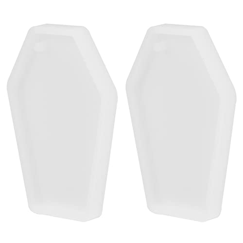 Gatuida 2 Stück Coffin Schlüsselanhänger Gießform Wiederverwendbare DIY Epoxidharz Mould für Anhänger Schmuck und Bastelprojekte Leicht zu Reinigen und Langlebig von Gatuida
