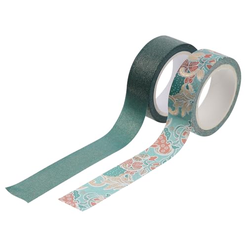 Gatuida 2 Stück DIY Hot Stamping Masking Tape Bunten Farben für Dekoration Basteln und Einladungsgestaltung Fadelesses Selbstklebendes Klebeband mit Einzigartigen Mustern von Gatuida
