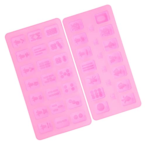 Gatuida 2 Stück DIY Silikon Mahjong und Würfelformen Epoxidharz Gießformen für Kunsthandwerk Zufällige Farben für Kreative Projekte und Zufällige Farbe Zufällige Farbe von Gatuida