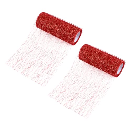 Gatuida 2 Stück Dekorativer Tüllrolle Breit Lang Meshband für Straußverpackung DIY Hochzeitsdeko Basteln Geschenkverpackung Rot gold Netzstoff Gatuida 2 Stück Dekorativer Tüllrolle Breit Lang Meshband für Straußverpackung DIY Hochzeitsdeko Basteln Geschenkverpackung Rot gold Netzstoff von Gatuida