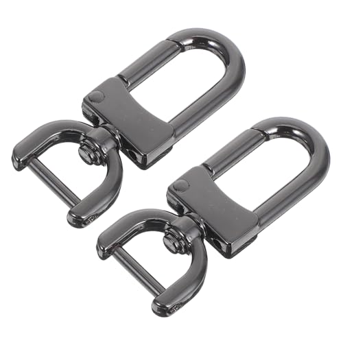 Gatuida 2 Stück Drehbarer Design Karabiner mit Schraubendreher Abnehmbarer Schlüsselanhänger für Taschen Hundehalsbänder und Reisetaschen von Gatuida