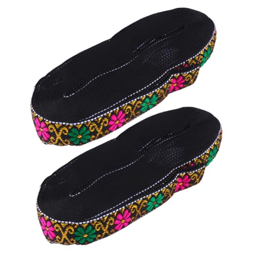 Gatuida 2 Stück Ethno Stickspitze DIY Kleidung Accessoires Besticktes Spitzenband mit Blumenmuster Schwarze Dekorative Gardinenborte für Handwerk und Kostüm Gatuida 2 Stück Ethno Stickspitze DIY Kleidung Accessoires Besticktes Spitzenband mit Blumenmuster Schwarze Dekorative Gardinenborte für Handwerk und Kostüm von Gatuida