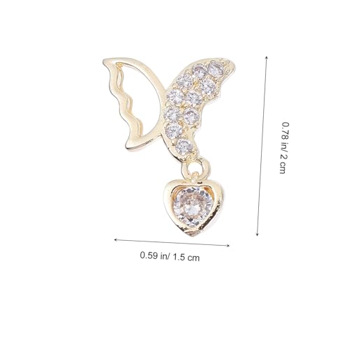 Gatuida 2 Stück Fingernagel Maniküre Dekor Zircon Nail Art Patch DIY Langlebig für Professionelle und Private Nutzung Selbstklebend Attraktiv für Besondere Anlässe Einfache Anwendung von Gatuida