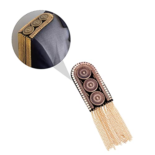 Gatuida 2 Stück Fransen Schulterepaulette mit Elegantem Design für Metallische Schulterdekoration mit Quasten für Kostümierte Anlässe für Herren Outfits Gatuida 2 Stück Fransen Schulterepaulette mit Elegantem Design für Metallische Schulterdekoration mit Quasten für Kostümierte Anlässe für Herren Outfits von Gatuida