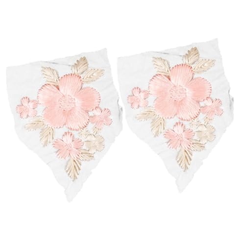 Gatuida 2 Stück Große Bestickte Blumen Patches zum Aufbügeln Romantisch und Elegant Vielseitig für Brautkleider Kleidung Taschen und DIY Dekoration Teiliges Spitzenapplikationen von Gatuida