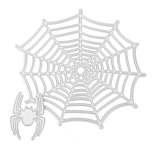 Gatuida 2 Stück Halloween Spider Web Stanzformen Teiliges Set Prägeschablonen für Scrapbooking Kreative DIY Dekorationen Langlebig und Sicher für Bastelprojekte von Gatuida