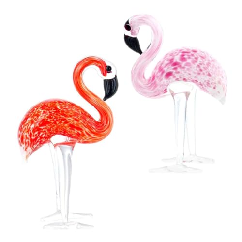Gatuida 2 Stück Handgefertigte Flamingo Skulpturen Einzigartige Tischdekoration Symbolische Liebesfigur Langlebiges Wohnaccessoire für Familie und Freunde von Gatuida