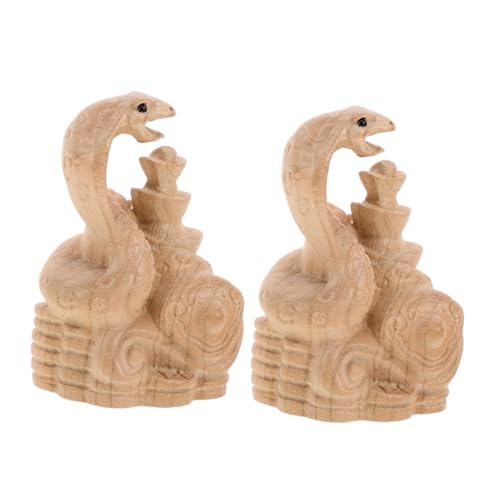 Gatuida 2 Stück Handgefertigte Holzschlangen Figurines Chinesisches Jahr der Schlange Dekoration Glücksbringer Holzschnitzerei Ornament für Zuhause und Feierlichkeiten Gatuida 2 Stück Handgefertigte Holzschlangen Figurines Chinesisches Jahr der Schlange Dekoration Glücksbringer Holzschnitzerei Ornament für Zuhause und Feierlichkeiten von Gatuida