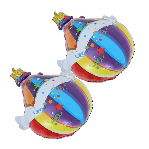 Gatuida 2 Stück Heißluftballon Heißluftfolienballons Luftballon Dekoration Reiseparty Ballons Happy Birthday Dekorationen Happy Birthday Ballons Regenbogen Party Dekorationen von Gatuida