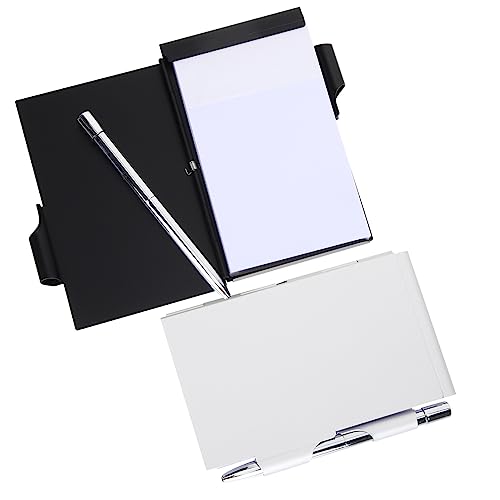 Gatuida 2 Stück Metall Notizblöcke mit Stift Nachfüllbare Pocket Memo Bücher aus Aluminium Tragbar und für Notizen und Ideen Unterwegs von Gatuida