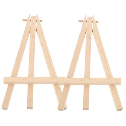Gatuida 2 Stück Mini Staffelei Holz Klappbare Tischstaffelei mit Stabilem Dreibein Vielseitiger Bilder Kartenhalter für Desktop für Kunst Fotos Karten und Dekoration bei Hochzeit und von Gatuida