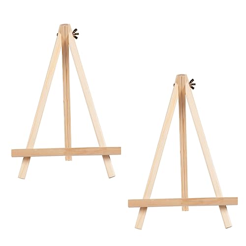 Gatuida 2 Stück Mini Staffelei aus Massivem Holz Tischstaffelei für Kleine Tafeln Mini Easel mit Stabilem Dreibein für Bilder Kunstwerke Fotos und Dekoration Zuhause von Gatuida