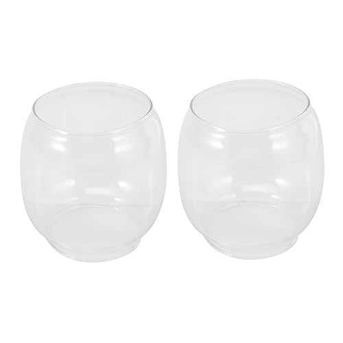Gatuida 2 Stück Öllampen Retro Petroleumlampe Winddicht Transparente Lampenschirme für Rustikale Dekoration und Gemütliche von Gatuida