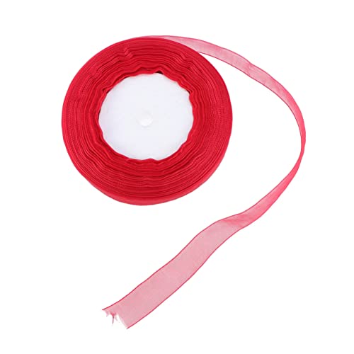 Gatuida 2 Stück Organza Geschenkband Rot Hochwertiges Glattes Dekoband für Hochzeit Party Bastelprojekte und Geschenkschleifen für Anlässe und Kreative DIY Dekorationen von Gatuida