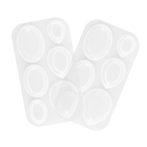 Gatuida 2 Stück Ovaler Pendants Gussform für Epoxidharz Schmuck Teardrop Ohrringe Schlüsselanhänger und Diy Bastelarbeiten mit Loch für Vielseitige Anwendungen von Gatuida
