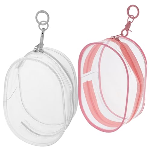 Gatuida 2 Stück Puppe Puppentasche Beutel Miniatur klein Figur Fall Puppen Aufbewahrung Kindertasche Puppen Puppenhalterung Transparente Puppen-Präsentationstasche Minitasche für Puppe PVC von Gatuida